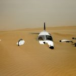 L'avion et le sable - Yann Arthus-Bertrand Photo